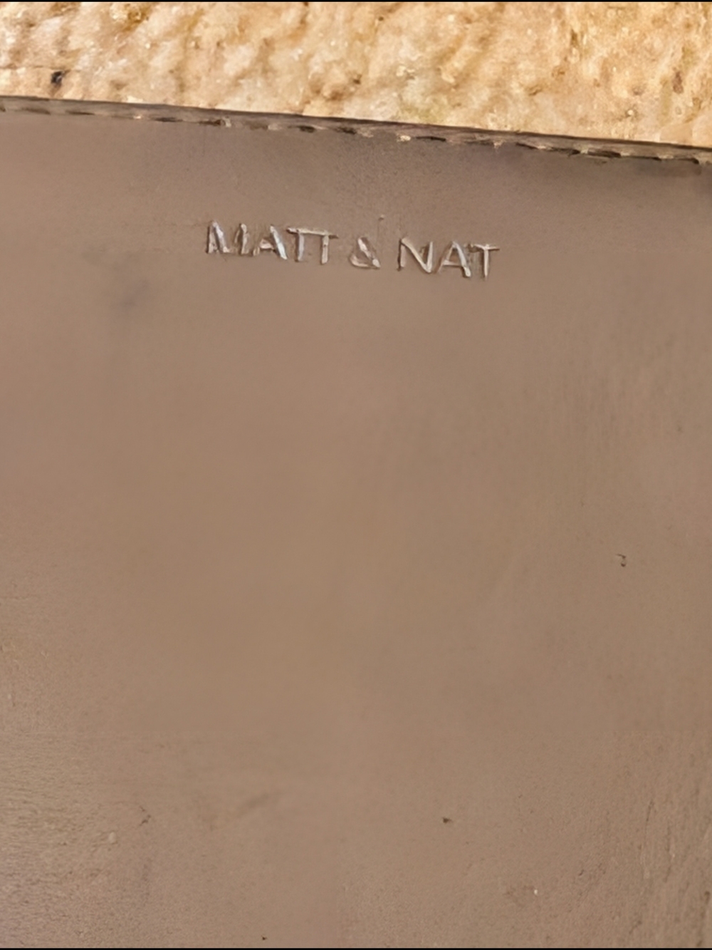 Matt & Nat Compact Vegan Leather Wallet — Taupe Brown